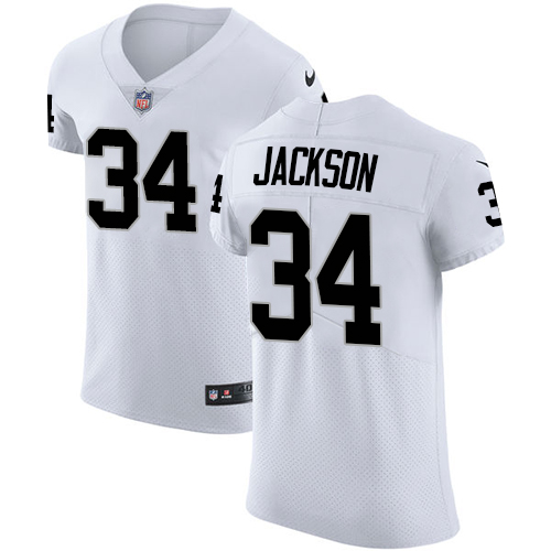 Nike Raiders #34 Bo Jackson White Men's Stitched NFL Vapor Untouchable Elite Jersey - Click Image to Close